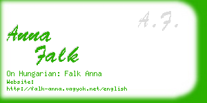 anna falk business card